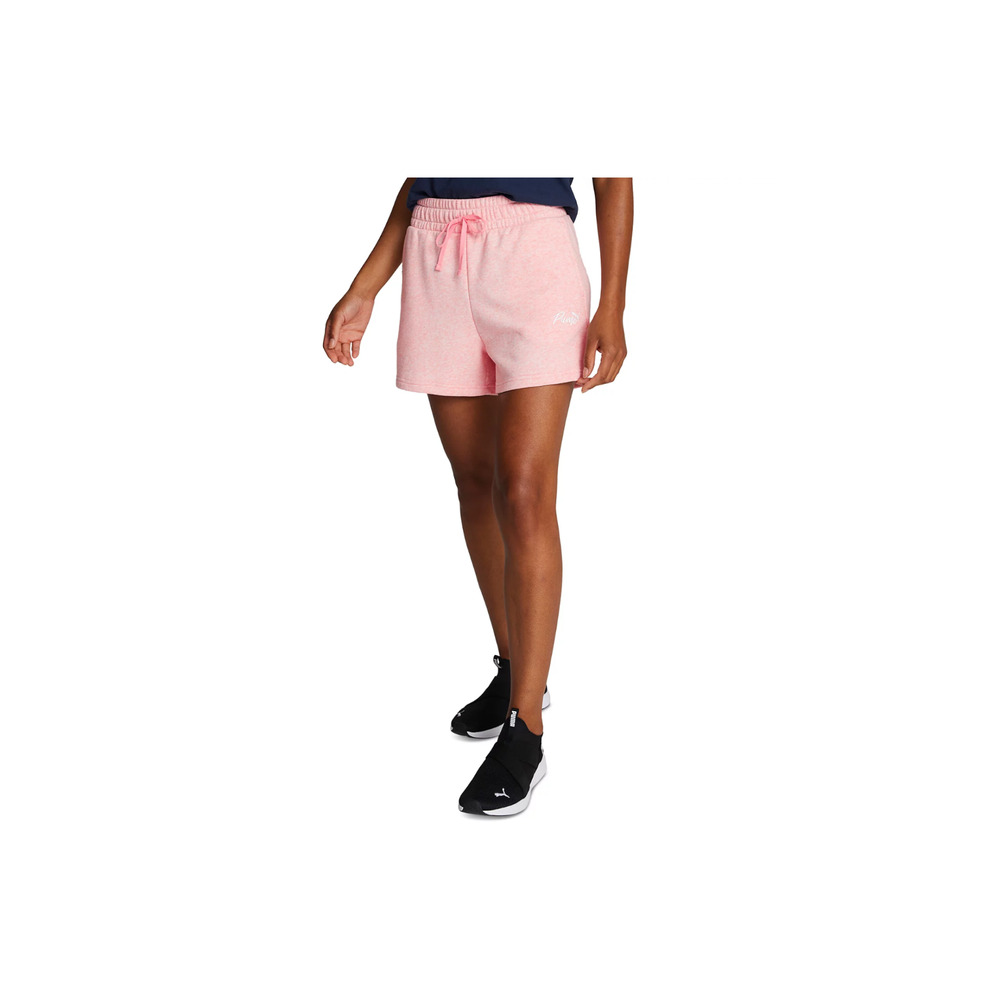 Puma Women Live In French Terry 4" Shorts Peach Smoothie Size XL